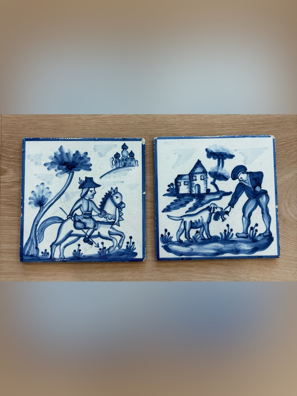 Hand-Painted Dutch Delftware Tiles